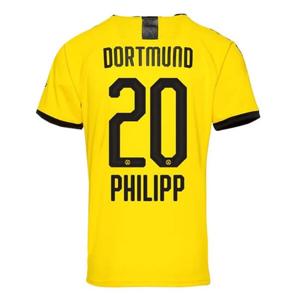 Tailandia Camiseta Borussia Dortmund NO.20 Phillipp Primera equipación 2019-2020 Amarillo